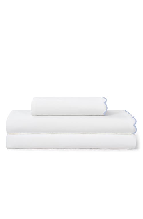 Peri Home Scallop Cotton Sheet Set In Blue