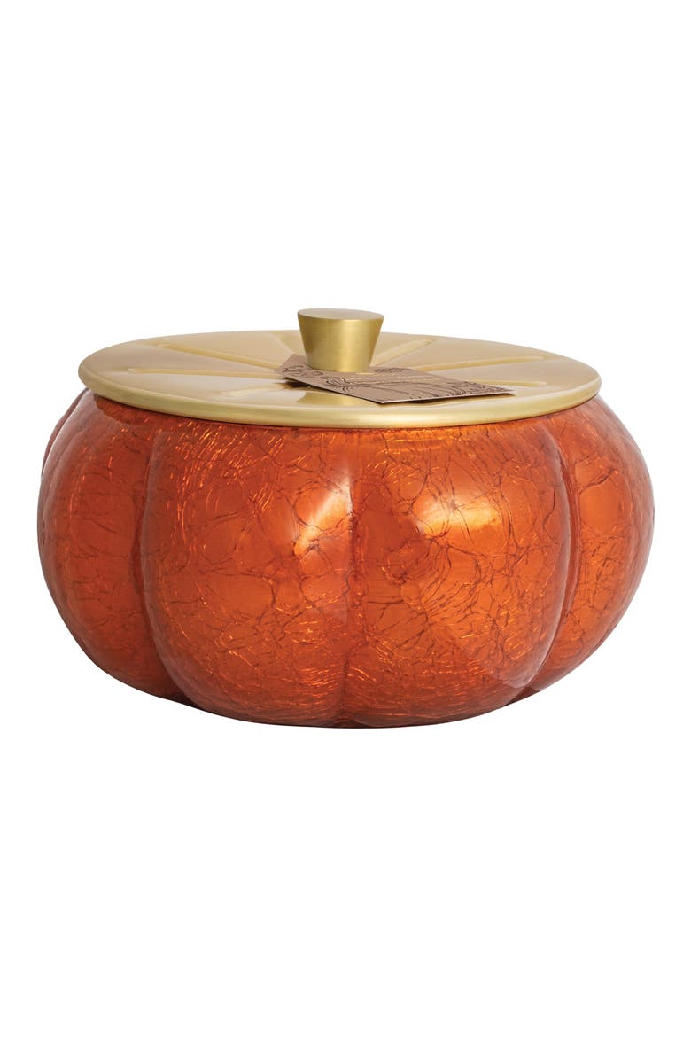 Pumpkin Laurel Large Candle, Main, color, ORANGE