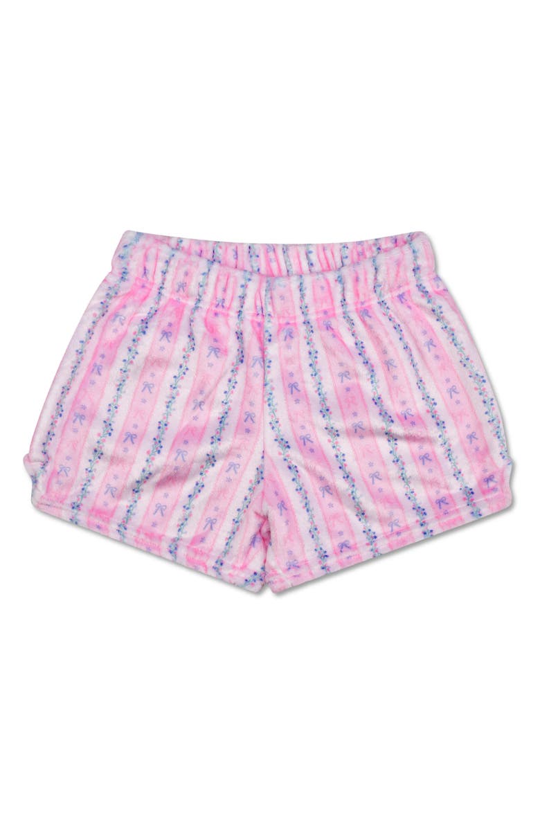 Iscream Kids' Floral Stripes Plush Shorts, Main, color, 