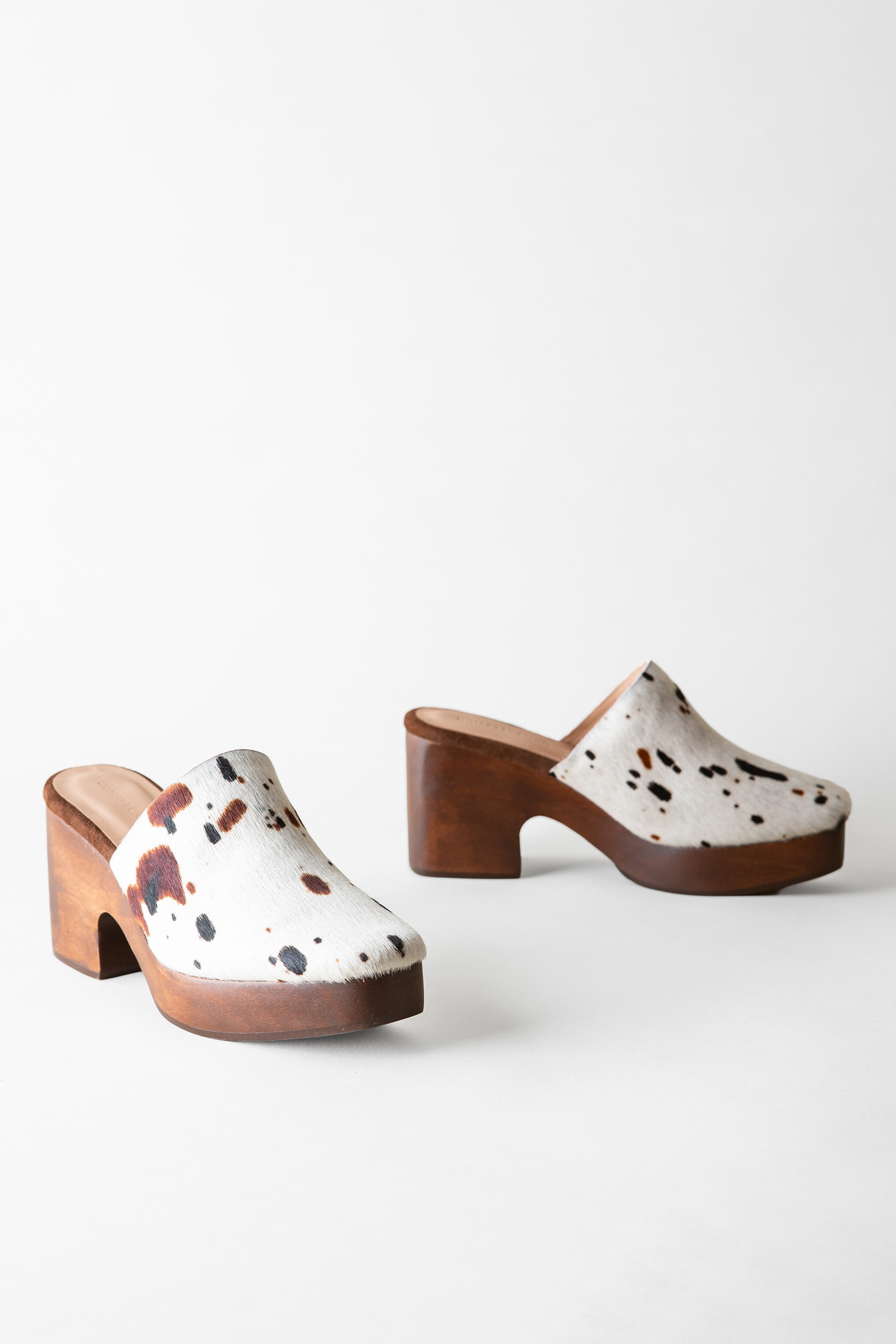 Sidney Genuine Calf Hair Clog Mule, Alternate, color, Splatter Print Calf Hair