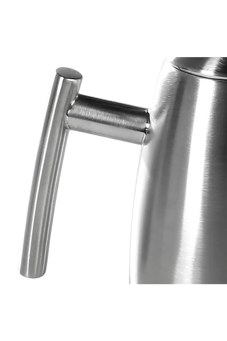 Primo 18/10 Stainless Steel Teapot with Infuser, Mirror Finish, 34 oz, Alternate, color, Silver