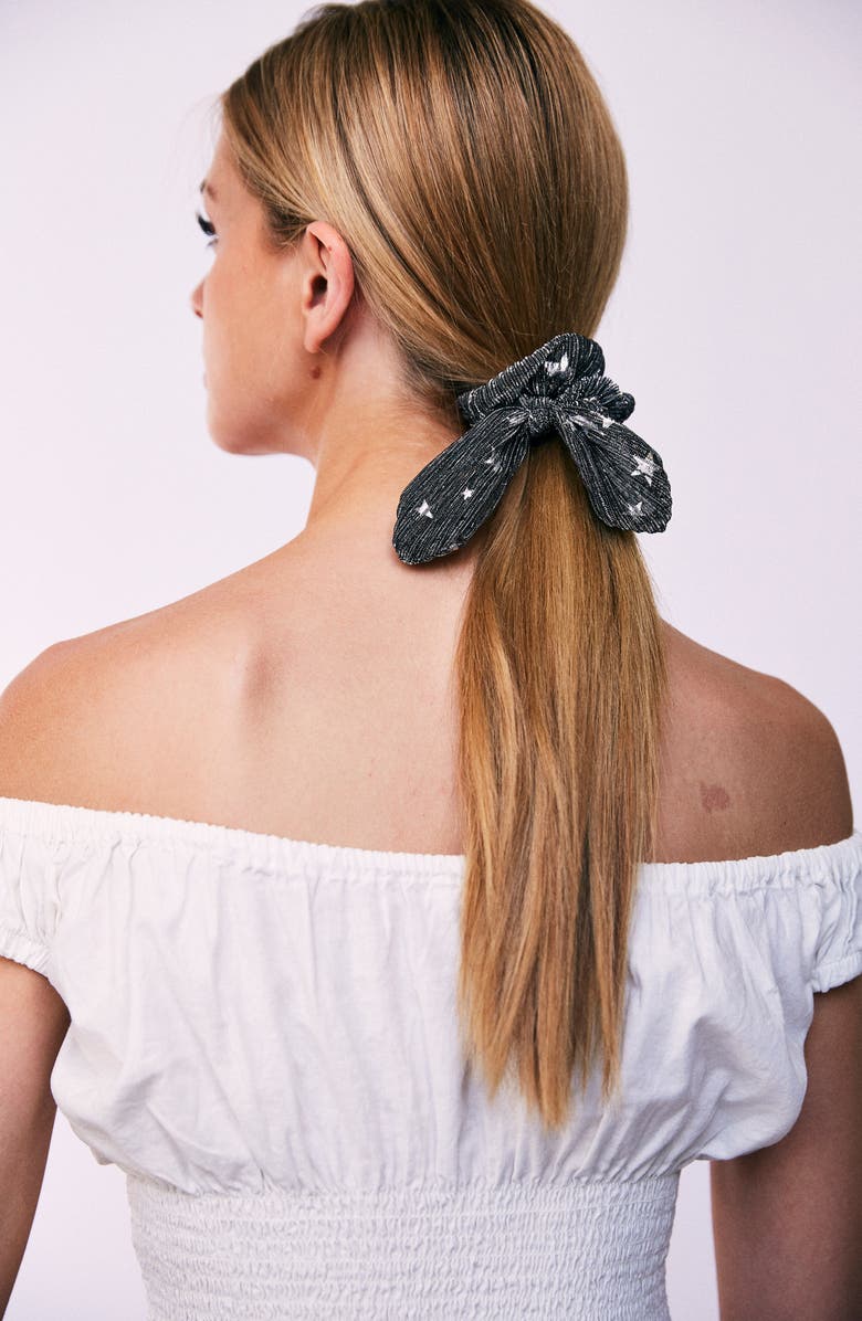 New Friends Colony Foil Print Bunny Scrunchie, Alternate, color,