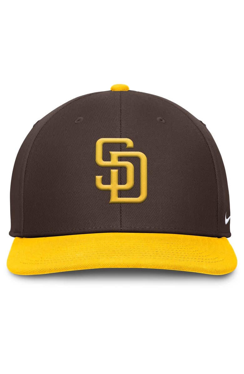 Nike Men's Nike Brown/Gold San Diego Padres Pro Performance Snapback Hat, Alternate, color, Brown