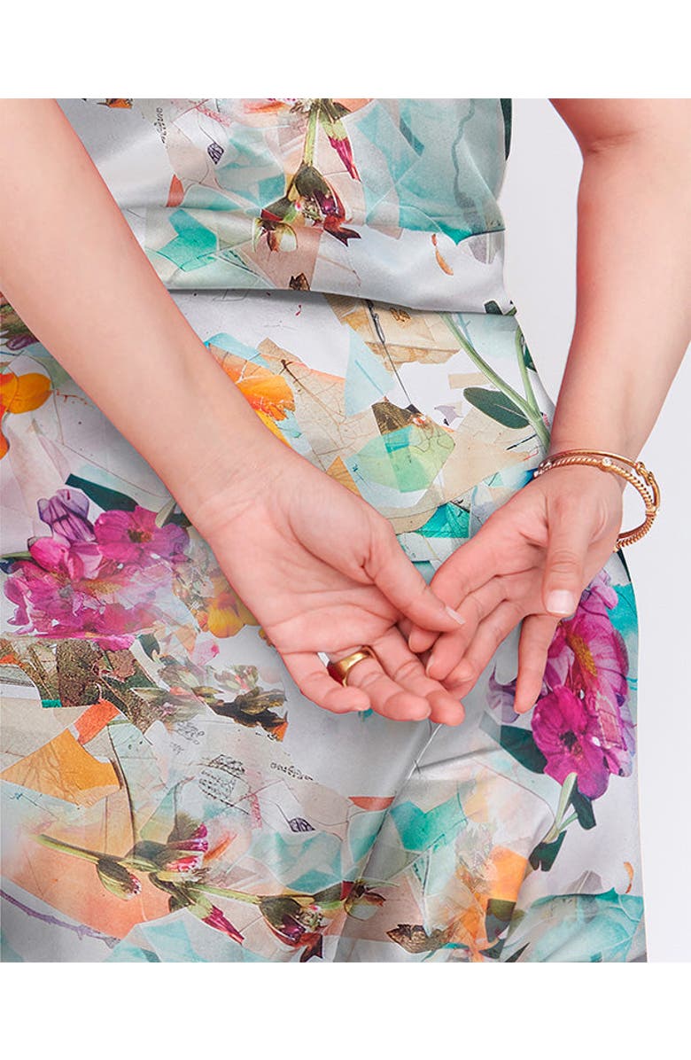 Gabriella Rossetti Sofia Stretch Silk Palazzo Pant in Floral, Alternate, color, 