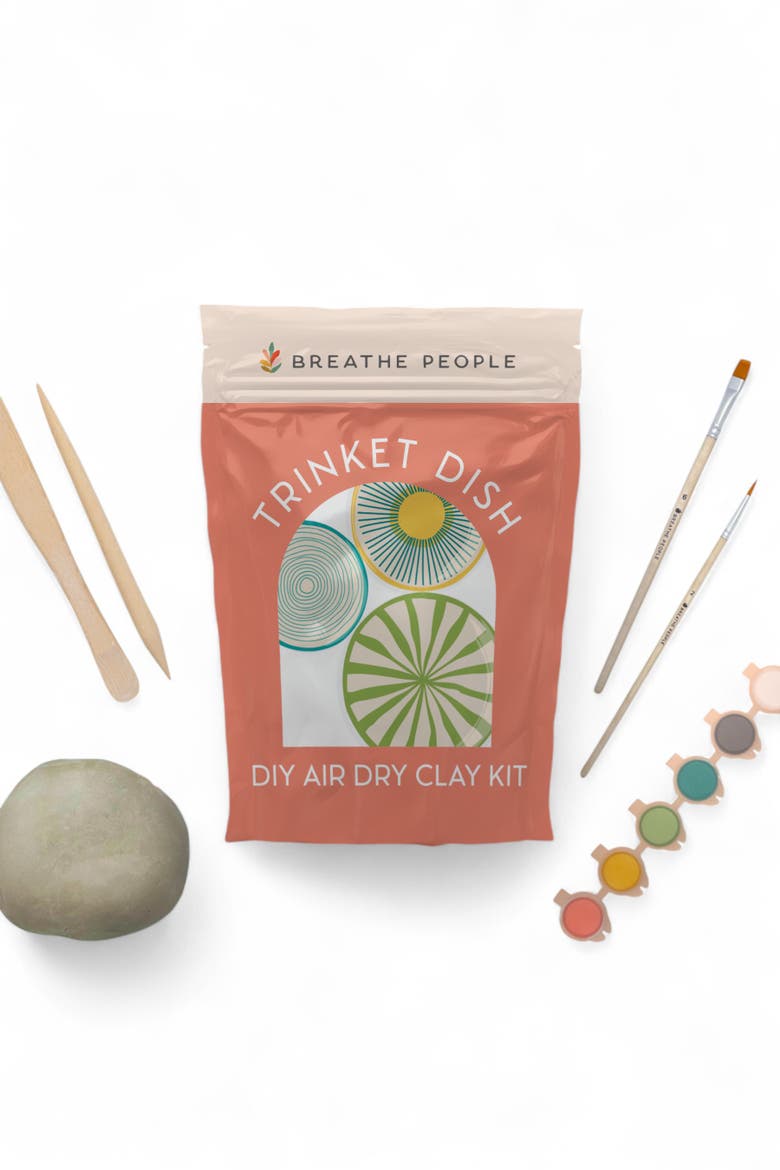 DIY Air Dry Clay Kit- Make Your Own Hanging Planter, Main, color, Trinket Dish