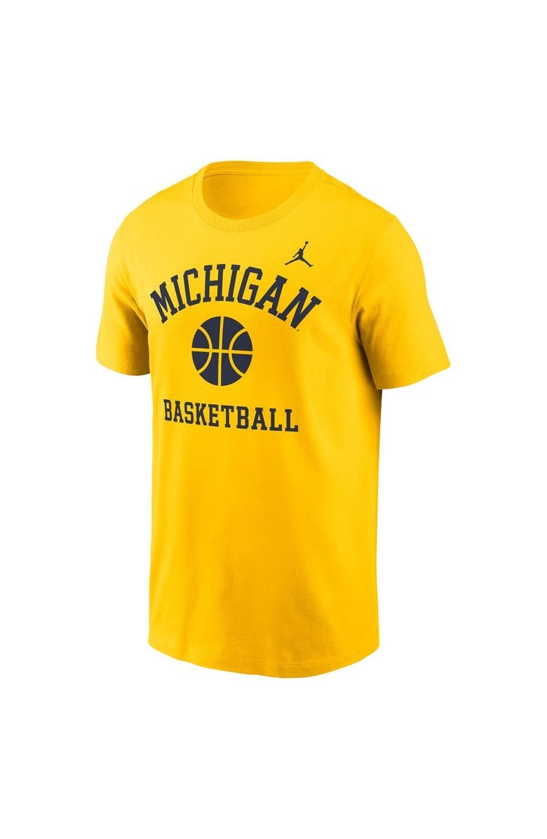 Jordan Brand Men's Jordan Brand Maize Michigan Wolverines Basketball Icon T-Shirt, Alternate, color, Maize