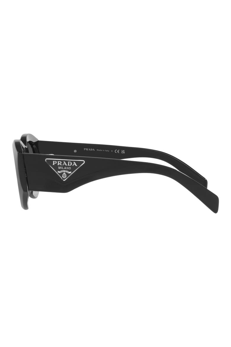 53mm Irregular Sunglasses, Alternate, color, BLACK