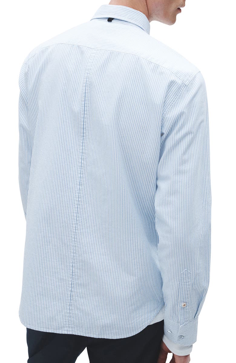 rag & bone Tomlin Stripe Cotton Button-Up Shirt, Alternate, color, 