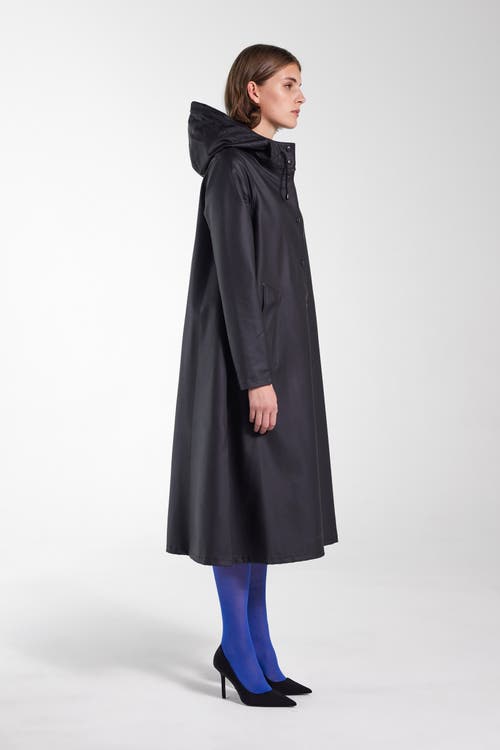 Stutterheim Mosebacke Long Raincoat In Black