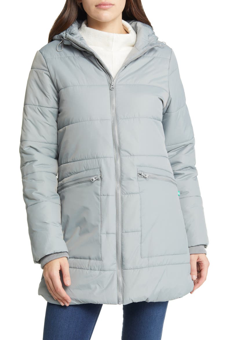 3-in-1 Hybrid Quilted Waterproof Maternity Puffer Coat, Alternate, color, GRAPHITE