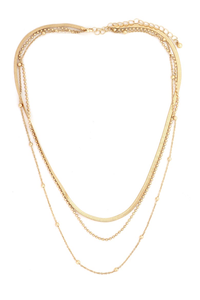 Layered Chain Necklace, Main, color, GOLD