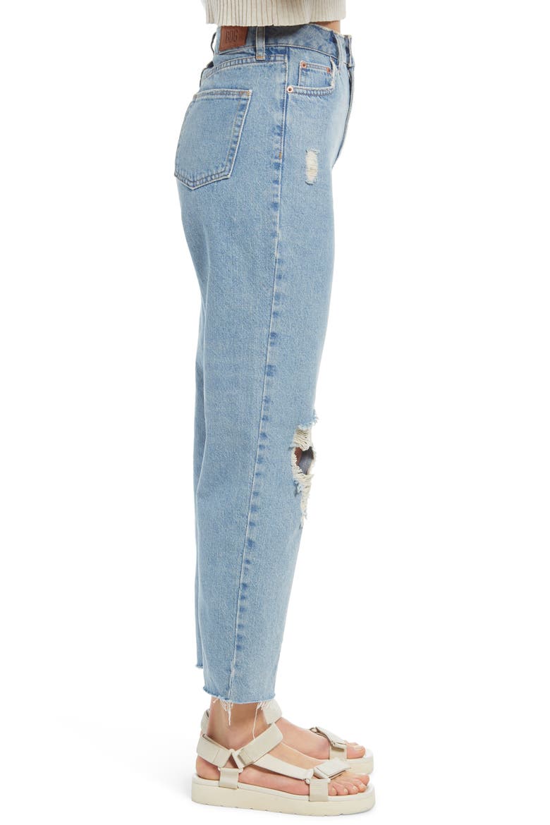 Pax Ripped High Waist Jeans, Alternate, color, LIGHT WASH