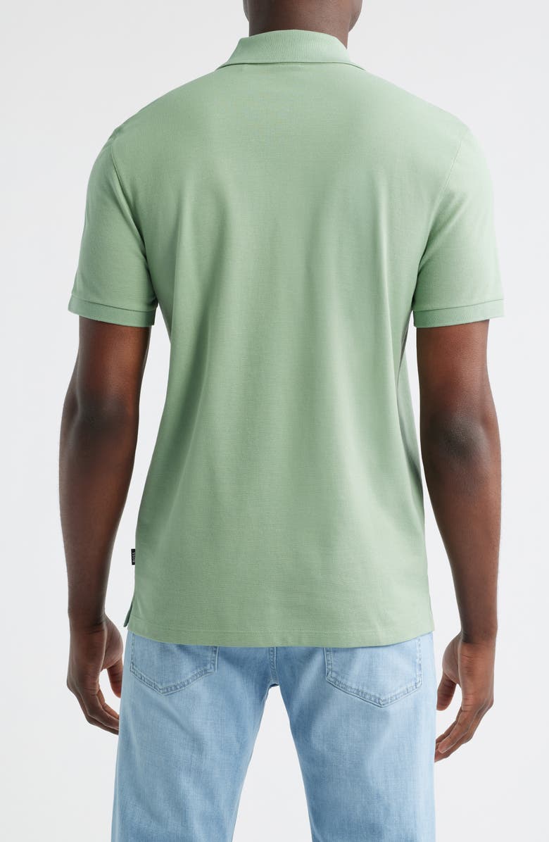 BOSS Pallas Cotton Polo, Alternate, color, Green Ii