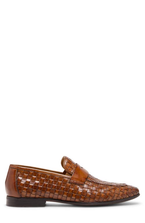 Steve Madden Playa Woven Penny Loafer In Tan