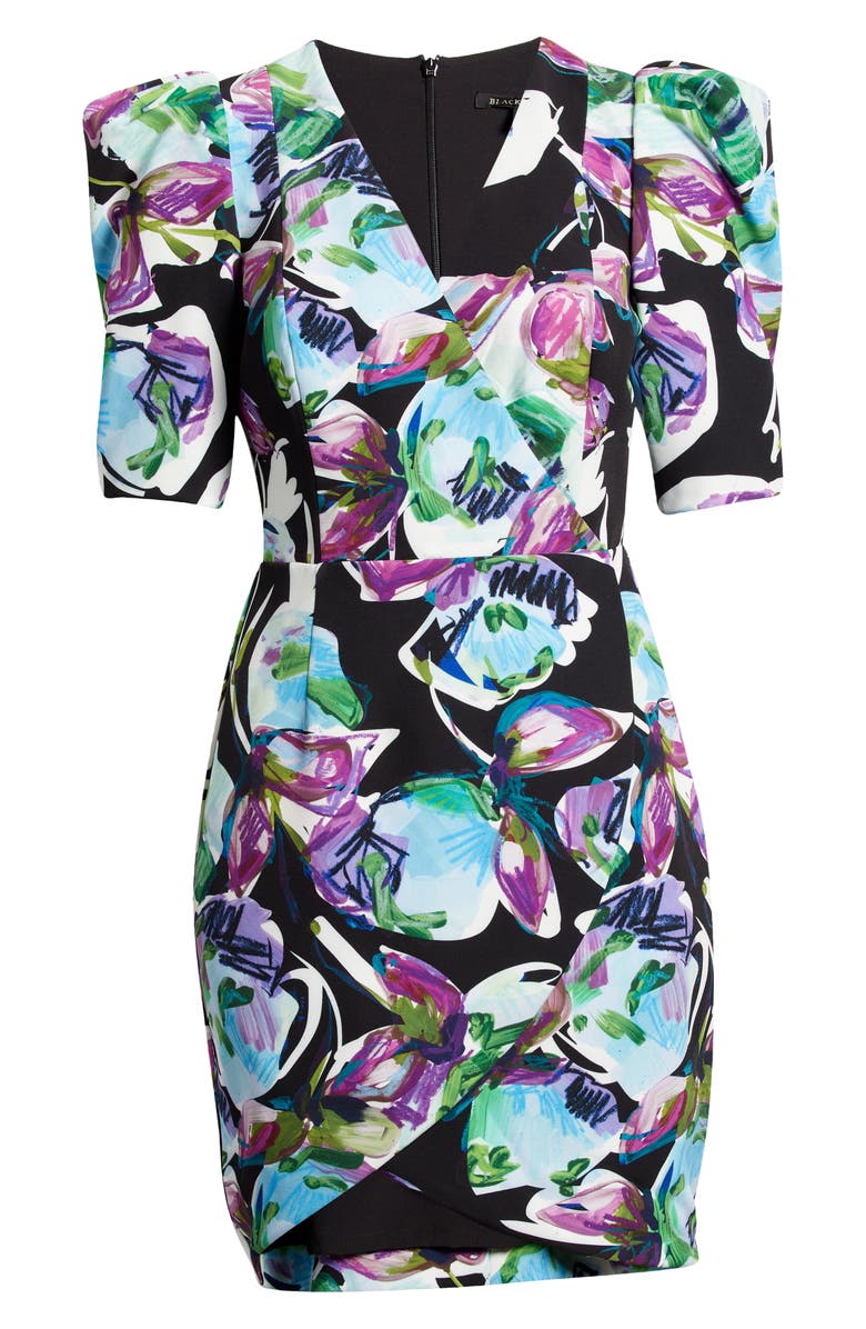 Black Halo Neyda Floral Sheath Dress, Alternate, color, Secret Grove