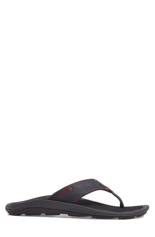 Olukai Kipi Flip Flop In Dk Shadow/dk Shadow
