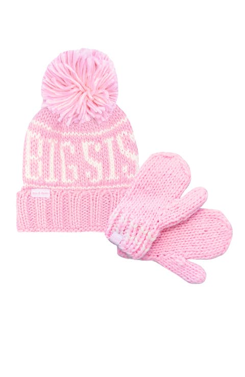 Big Sis Knit Hat/Mittens Bundle (Toddler, Little Kid, & Big Kid)