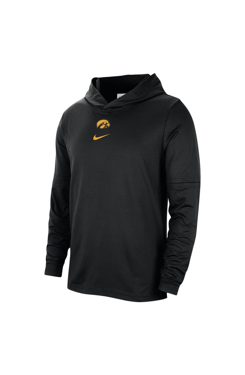 Nike Men's Nike Black Iowa Hawkeyes Player Hoodie Long Sleeve Performance Top, Alternate, color,