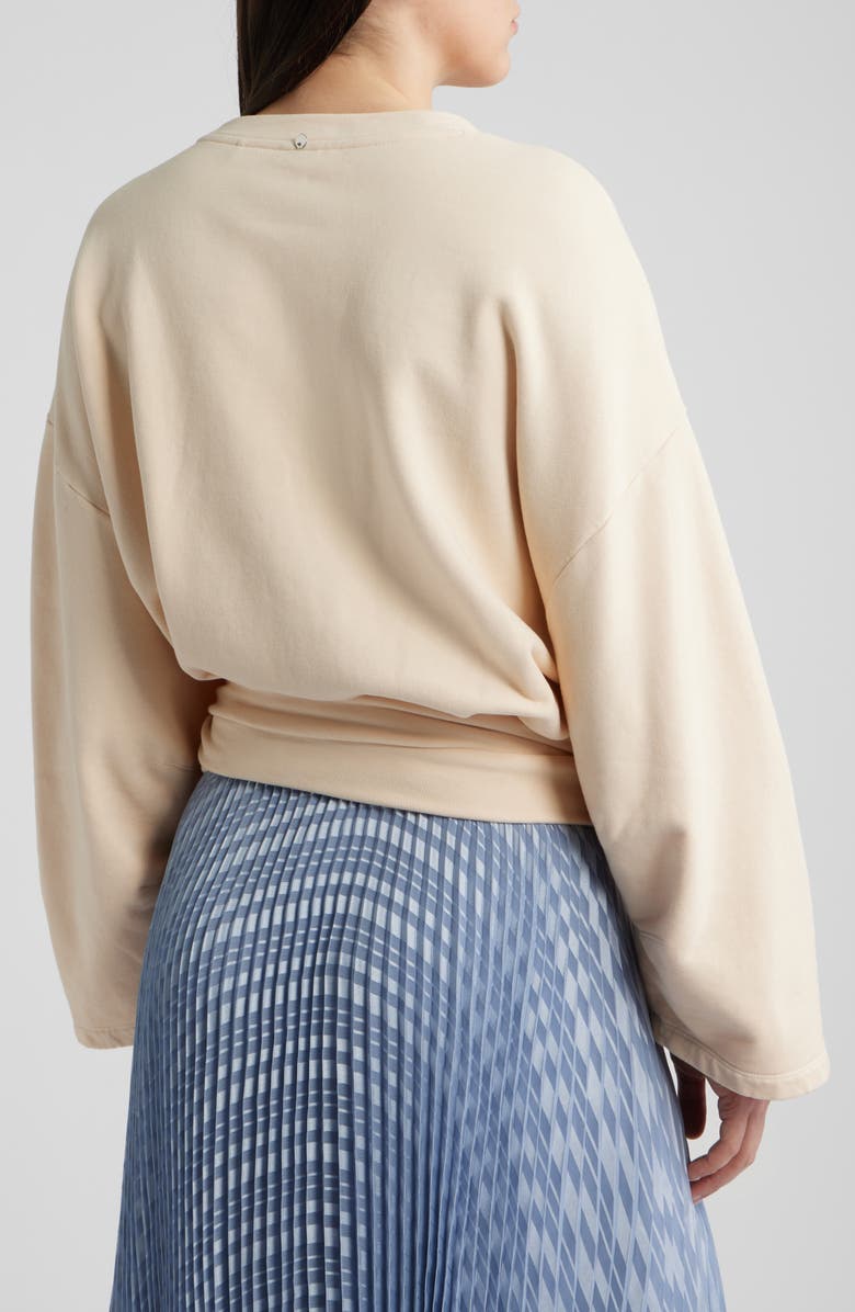 BOSS Orange Ewani Tie Waist Cotton Sweatshirt, Alternate, color,