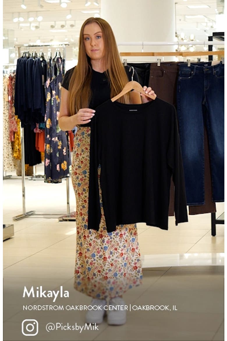 Round Neck Organic Cotton Long Sleeve Top video