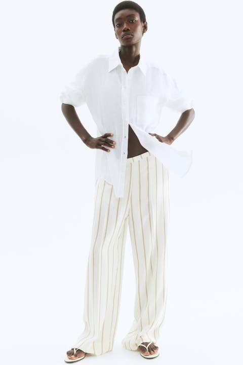 Wide Twill Trousers