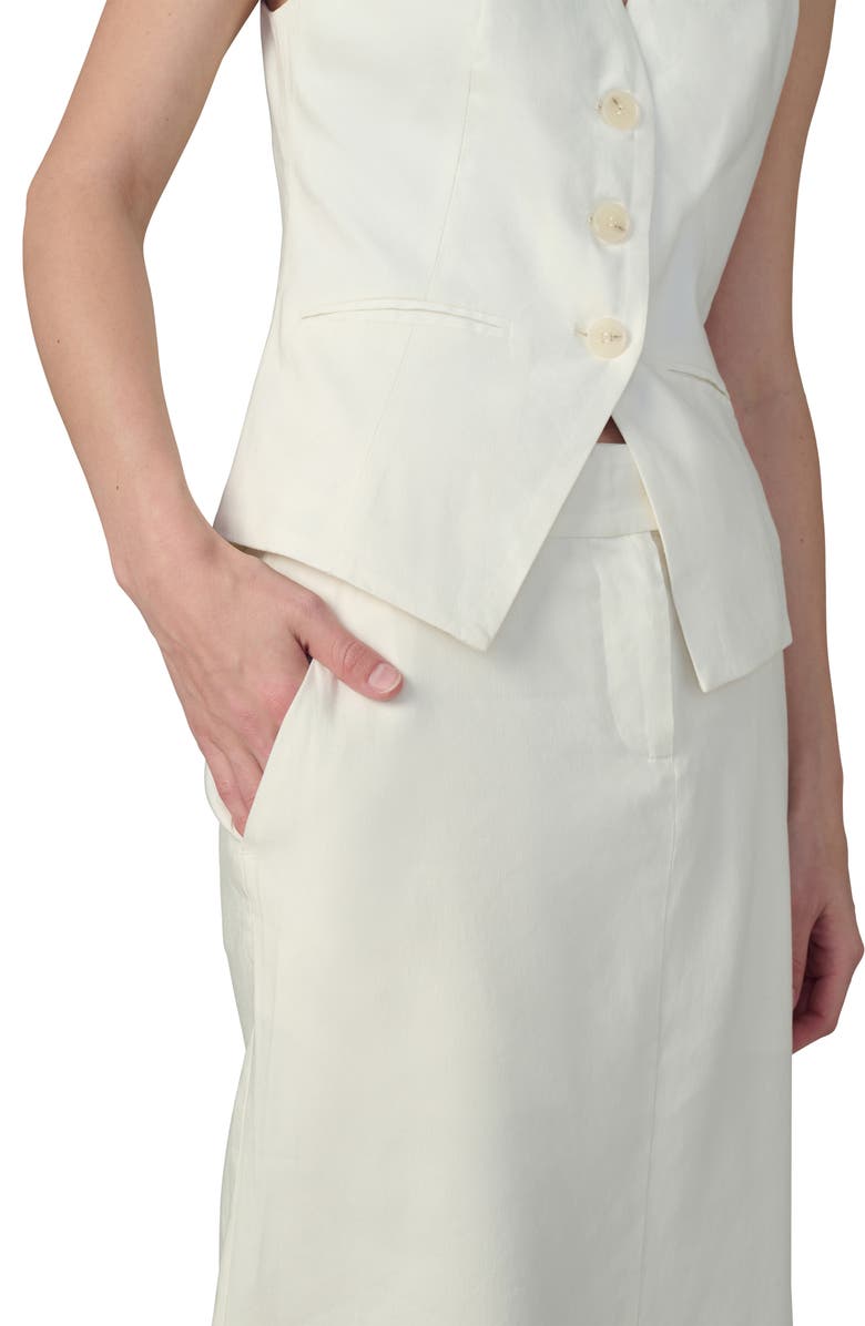 Joe's Meave Tailored Midi Skirt, Alternate, color, Ecru