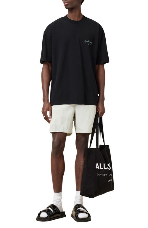 Allsaints Soleil Slim Fit 6.2 Swim Trunks In Slate Green