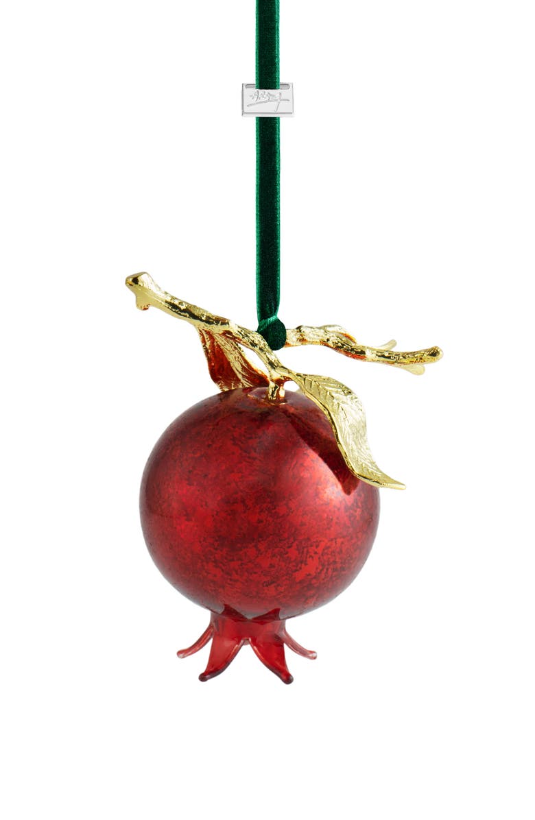 Michael Aram Pomegranate Glass Ornament, Alternate, color, Red