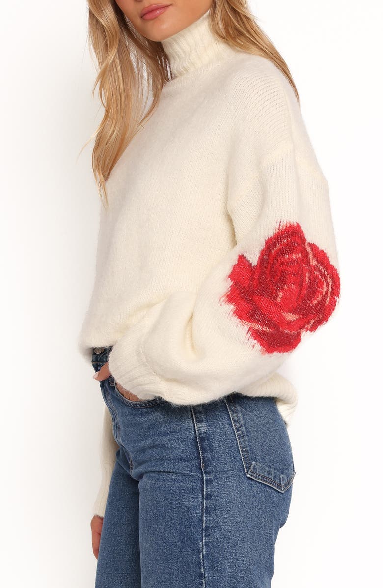 Petal & Pup Kelso Flower Sweater, Alternate, color, Cream