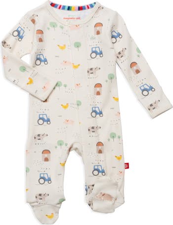 Pasture Bedtime Organic Cotton Magnetic Footie