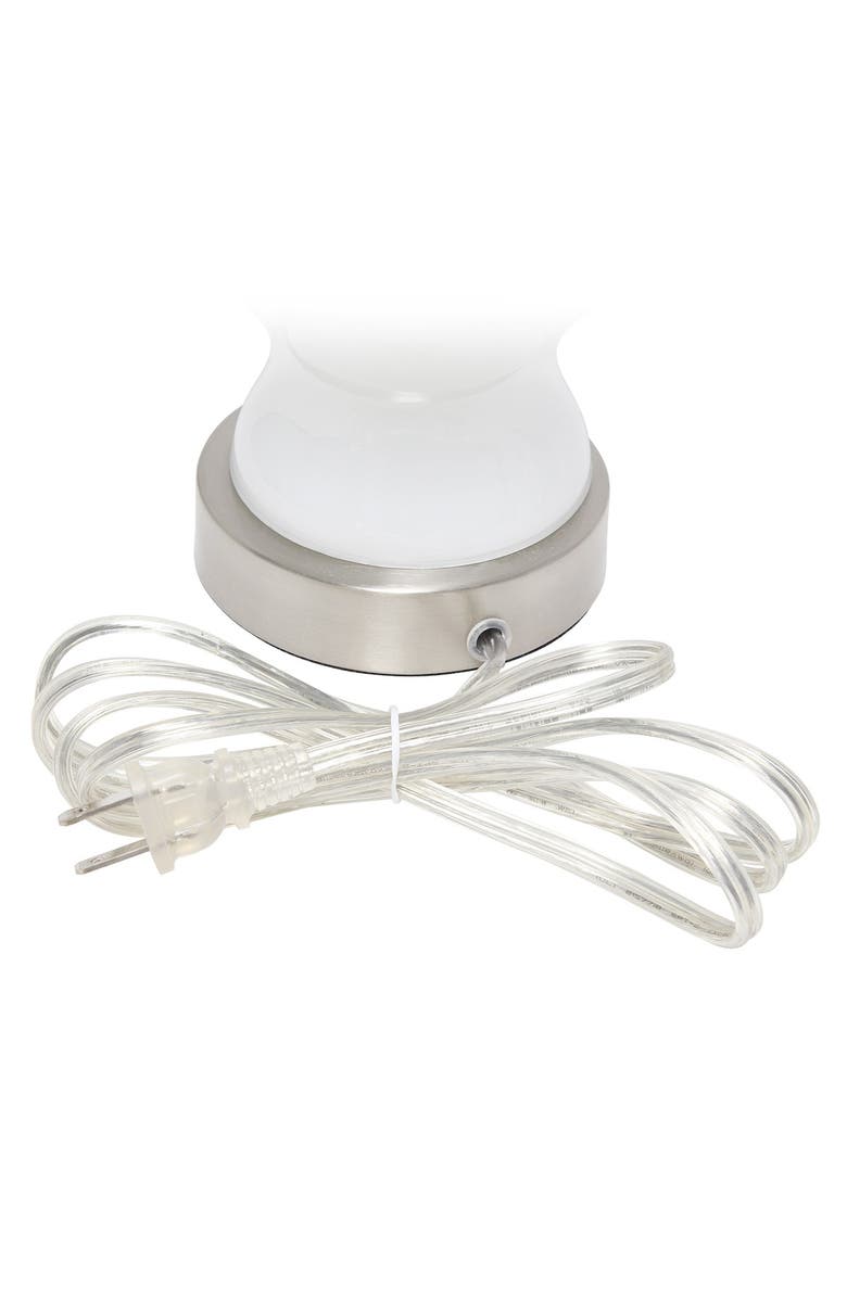 LALIA HOME Paseo Table Lamp with White Fabric Shade - White, Alternate, color, 