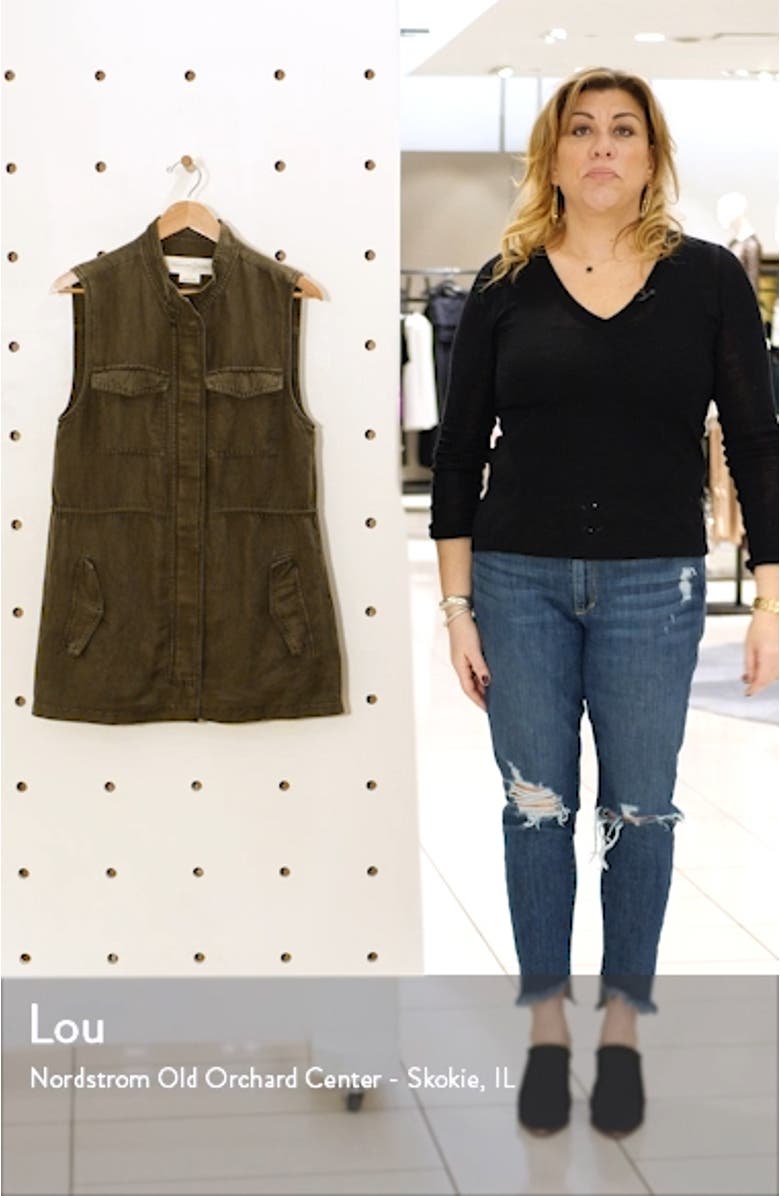 Linen Blend Utility Vest, sales video thumbnail