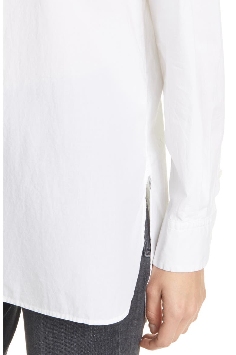 Women's Yorke High/Low Poplin Shirt, Alternate, color, WHITE