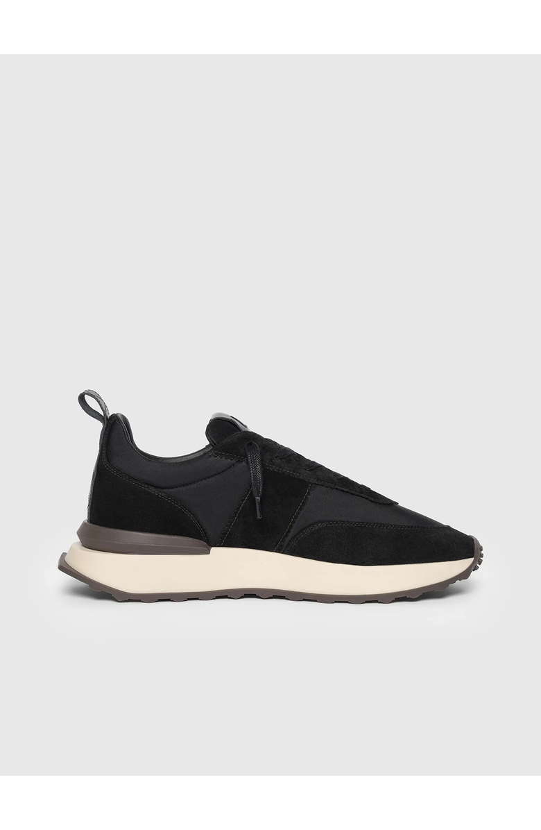 Manière De Voir Monaco Suede and Nylon Runner, Alternate, color, Black