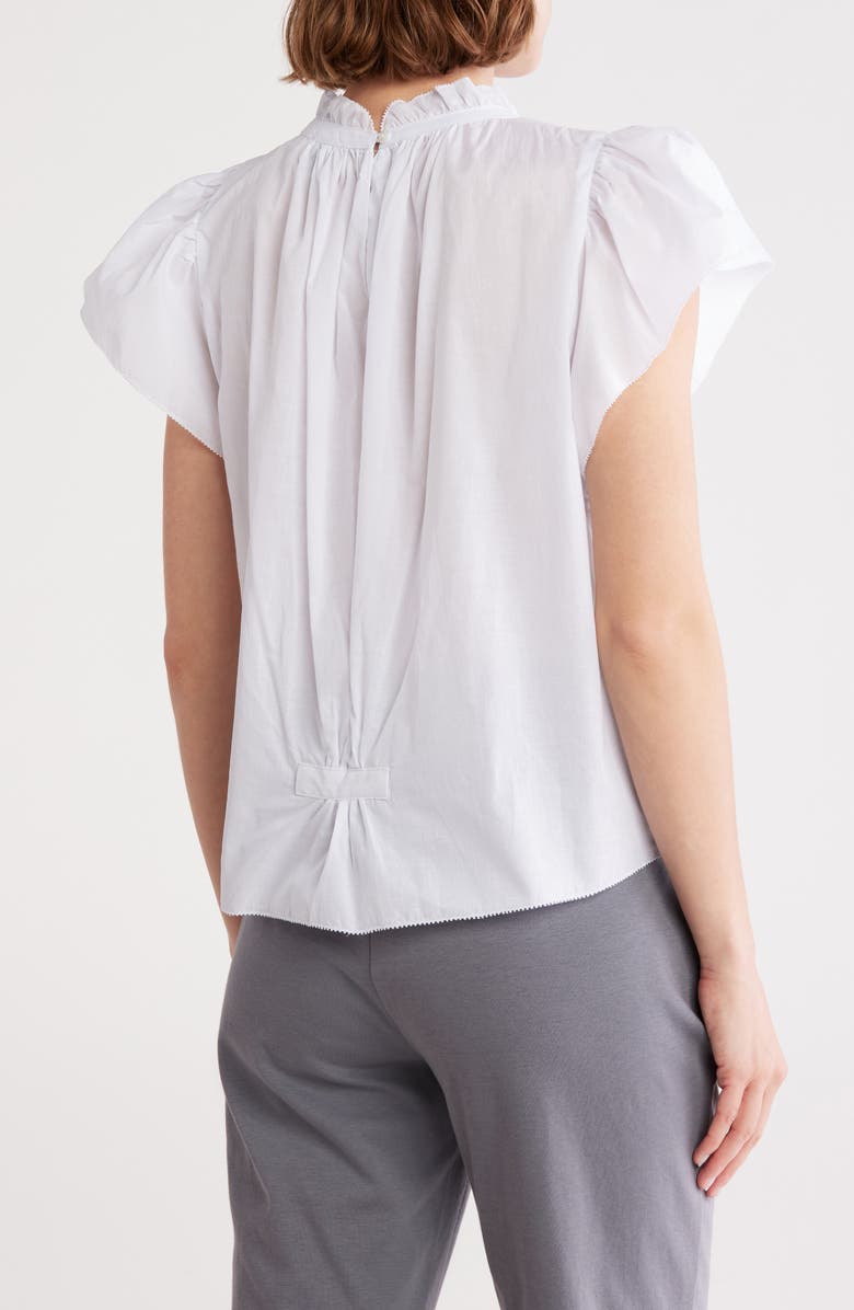 ELIE ELIE TAHARI Flounce Sleeve Top, Alternate, color, White