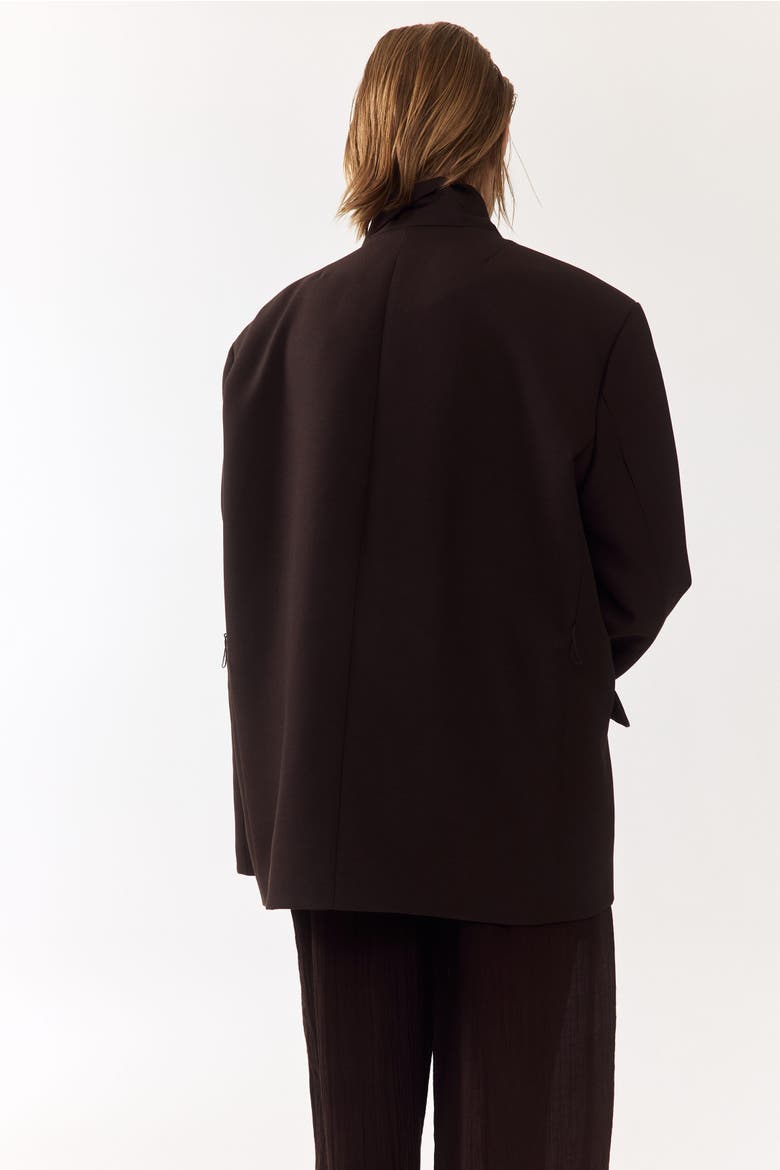 Belted Jacket, Alternate, color, Dark brown