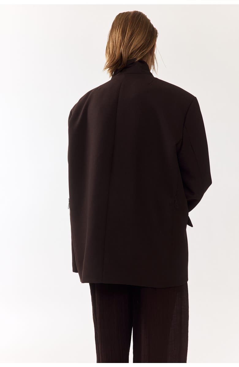 H&M Belted Blazer, Alternate, color, Dark Brown