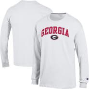 Champion Men's Champion White Georgia Bulldogs Arched Logo Long Sleeve T-Shirt