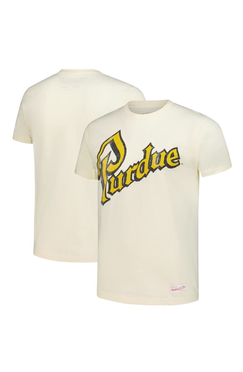 Mitchell & Ness Men's Mitchell & Ness Cream Purdue Boilermakers Vintage Tone T-Shirt, Alternate, color, Cream