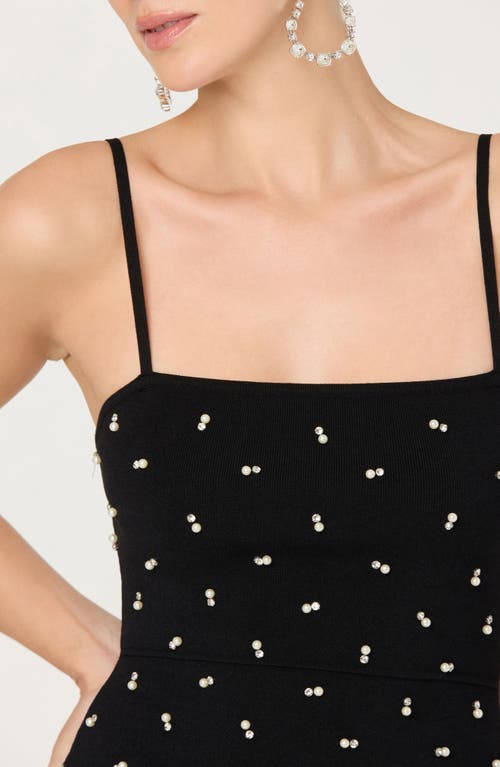 Astr The Label Adde Jewel Embellished Sweater Camisole In Black