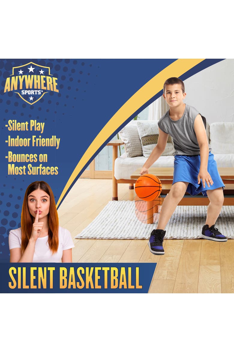 Silent Basketball 7 Inch Mini Size, Alternate, color, Orange