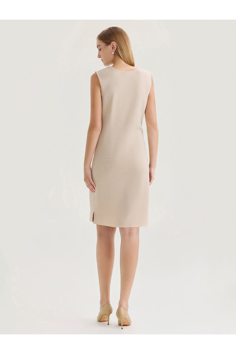 Sleeveless Sheath Knit Dress, Alternate, color, Biscotti