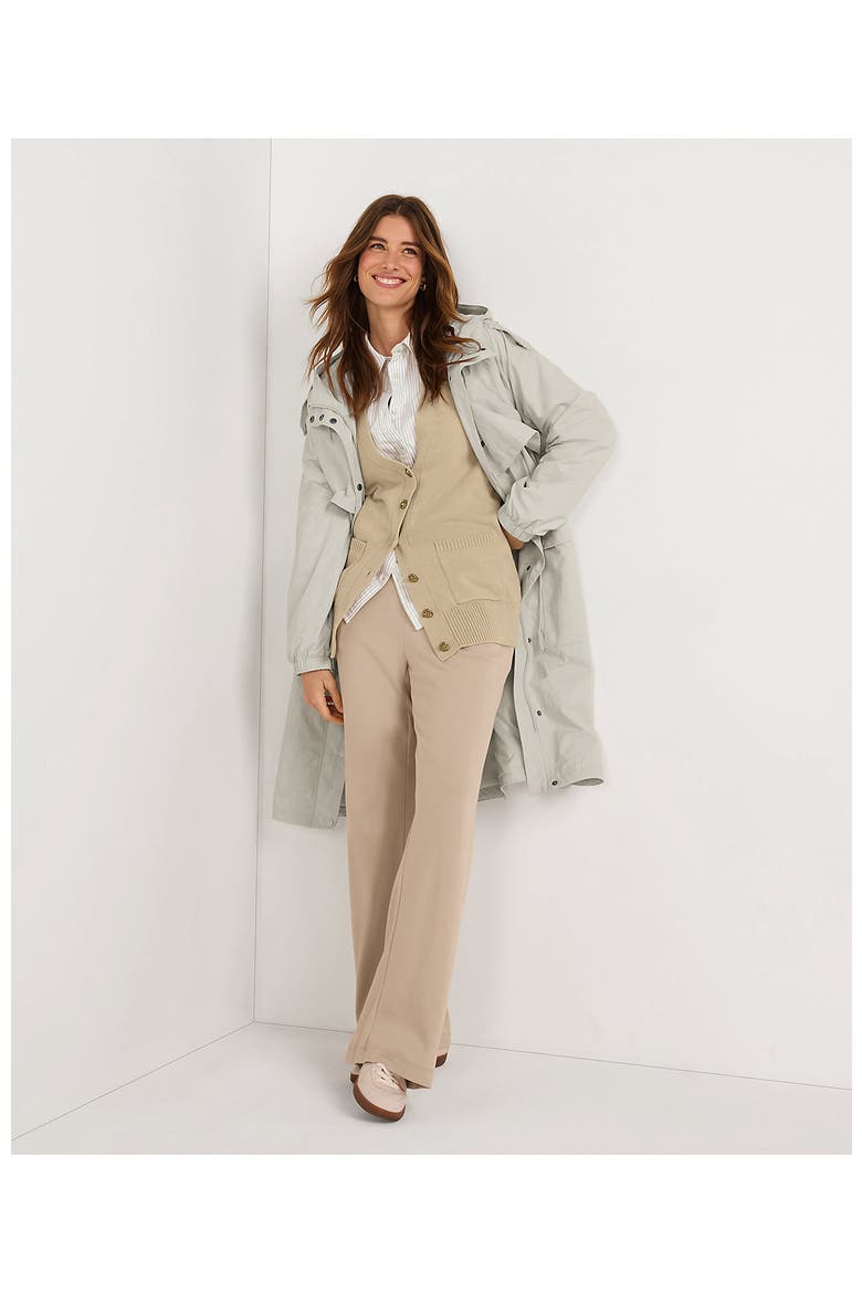 Plus Size Knit High Rise Pleated Wide Leg Pants, Alternate, color, Champagne
