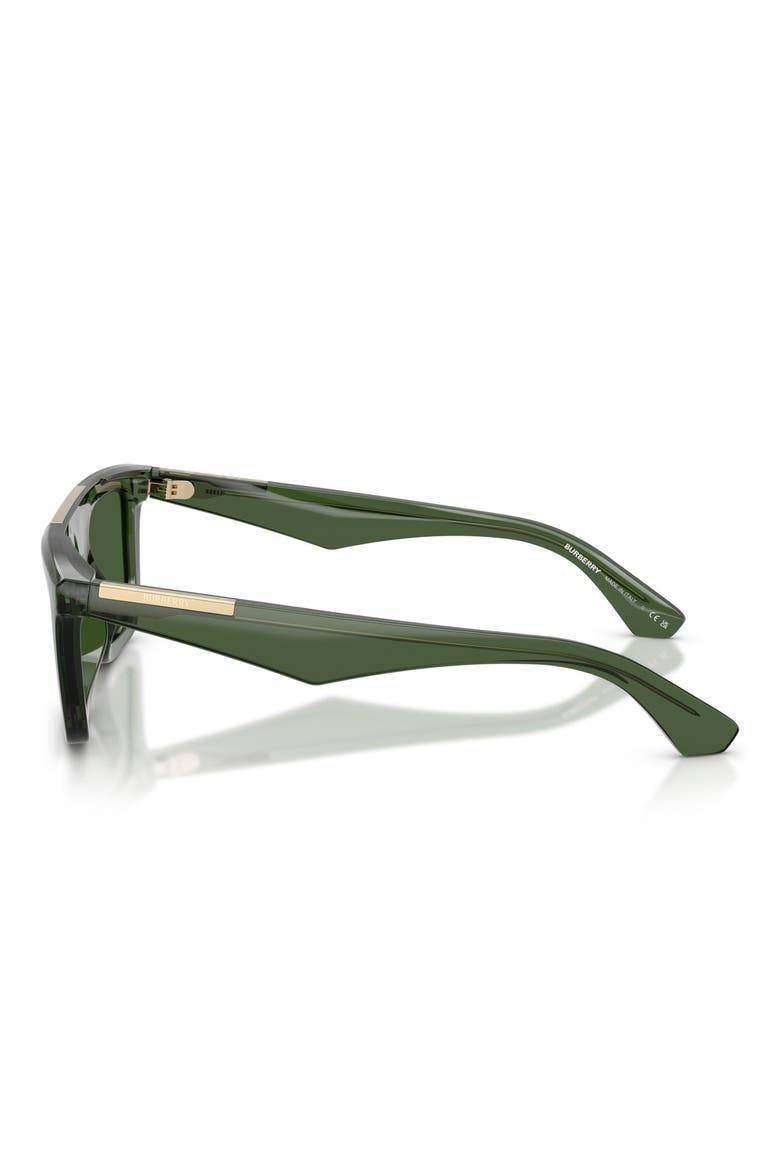 54mm Square Sunglasses, Alternate, color, GREEN/DARK GREEN