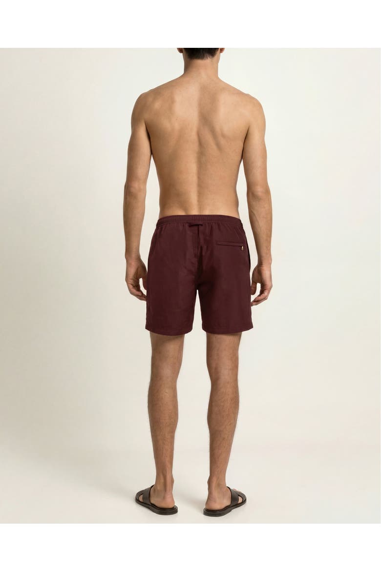 Bulldog Drawcord Mid-Length Lightweight Drawcord Swim Shorts, Alternate, color, Pecan