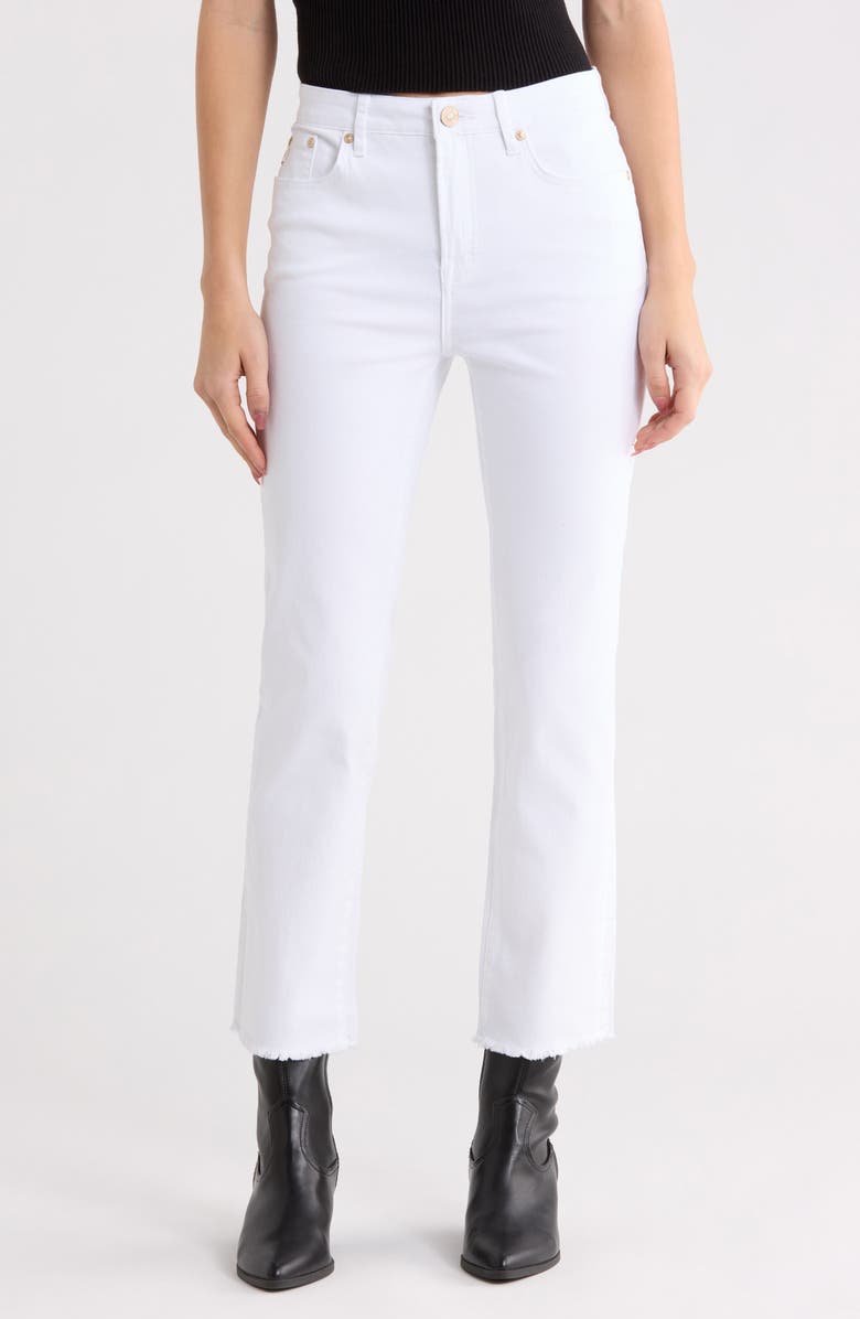 Seven7 High Waist Ankle Straight Leg Jeans, Main, color, White