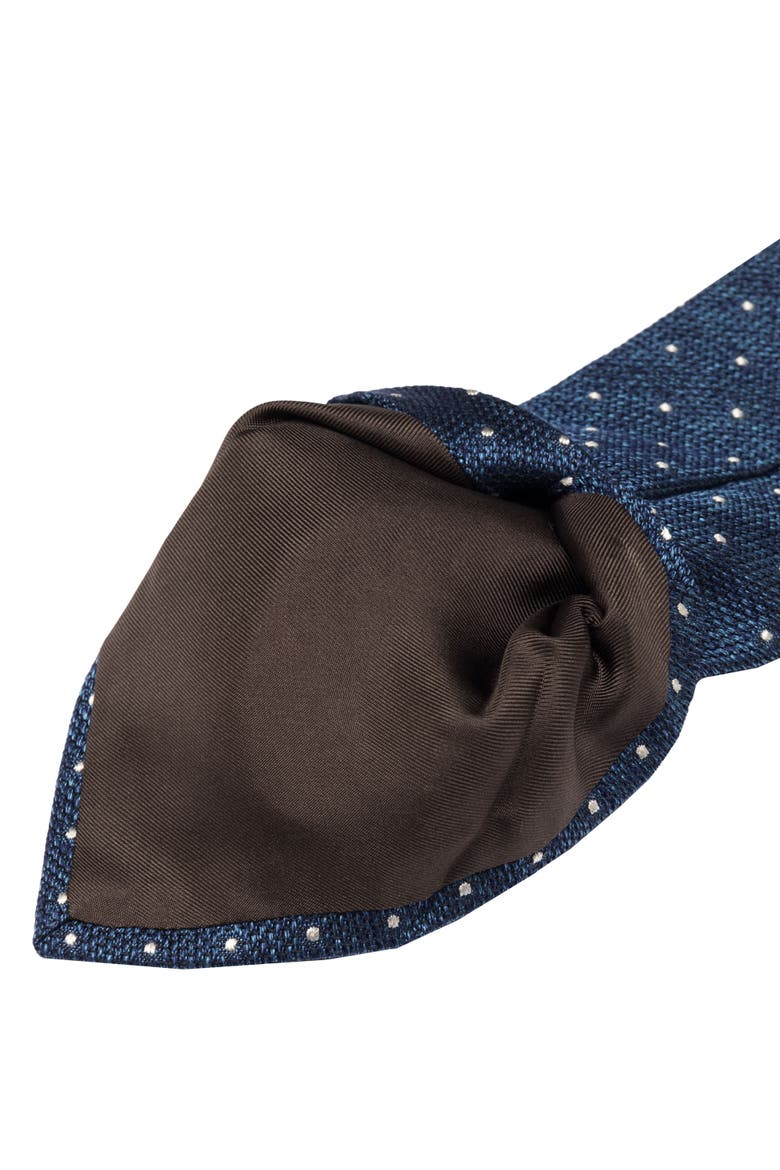 Mattei - Extra Long Silk Grenadine Tie for Men, Alternate, color, Blue