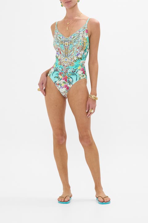 V Neck Underwire One Piece Gardens Of Queluz