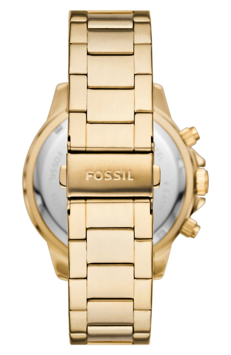Fossil Bannon Multifunction Bracelet Watch, 45mm, Alternate, color, Gold/ Blue