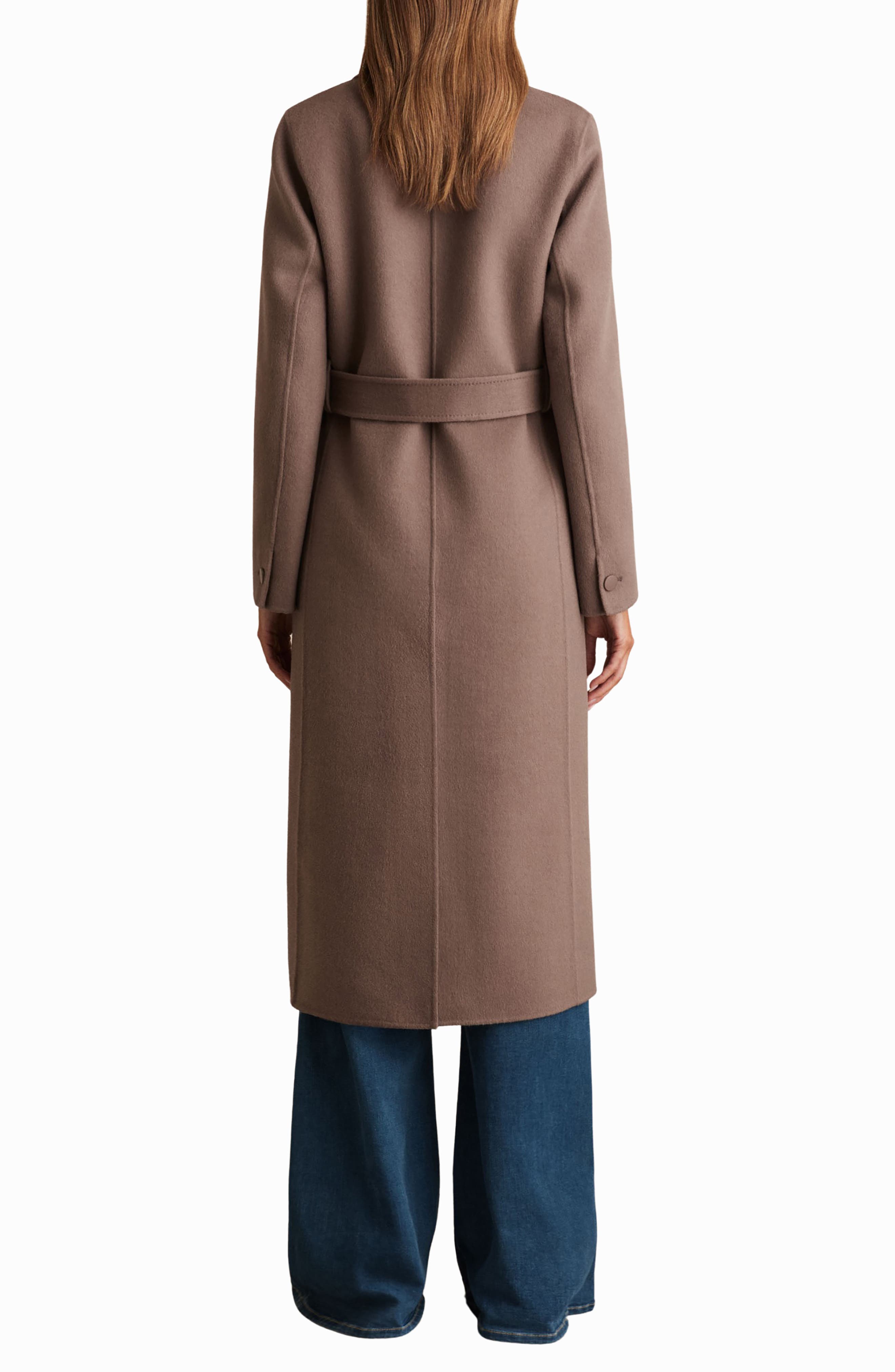 Maeve Belted Double Breasted Wool Blend Coat - image 2